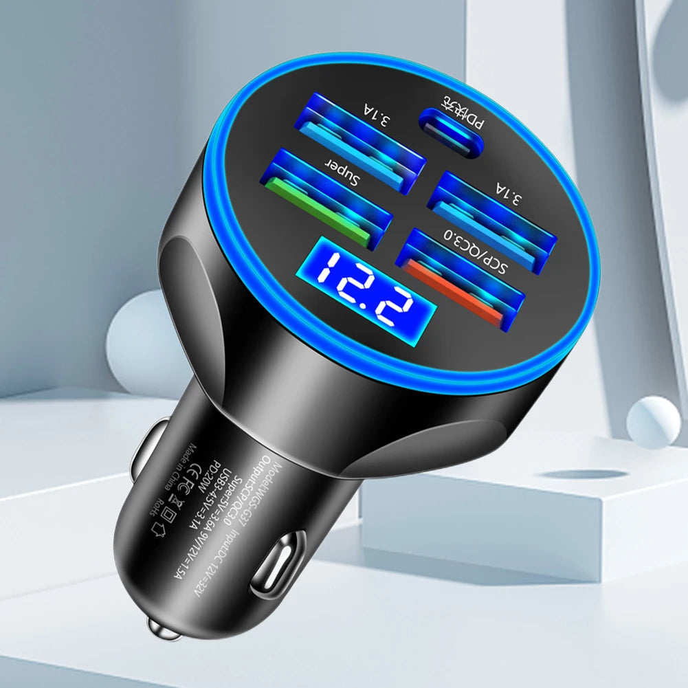 5-in-1 Schnellladegerät fürs Auto – 250W Leistung