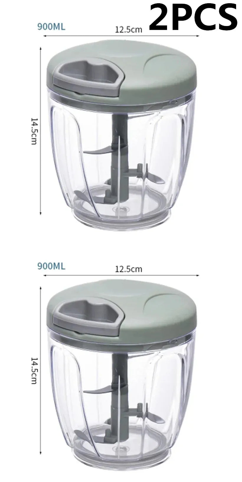 Manueller Gemüse- und Knoblauchzerkleinerer 500ml/900ml